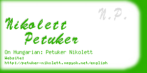 nikolett petuker business card